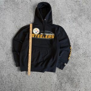 Starter Pittsburgh Steelers NFL Hoodie Black Y2K Vintage Mens Large